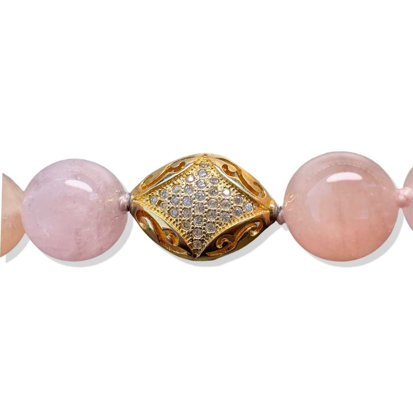 Love Necklace with Morganite and Gold