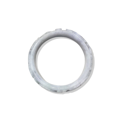 Abundance Bangle with Burma Jade Money, Sea Waves and Ruyi Carving