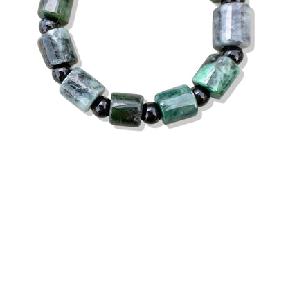 Abundance Bracelet with Green Antique Jade and Onyx
