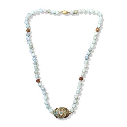 Abundance Necklace with Burma Jade and Tibet Agate