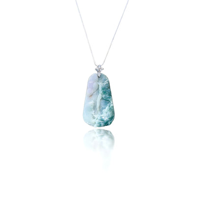 Abundance Pendant with Grade A Burma Jade Fish and Ruyi Carving