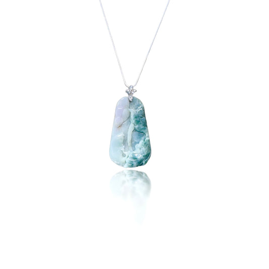 Abundance Pendant with Grade A Burma Jade Fish and Ruyi Carving