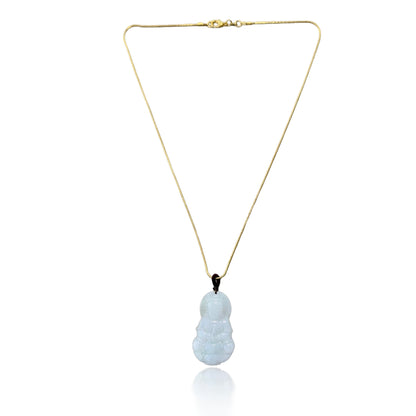 Abundance pendant with Grade A Burma Jade Guanyin Carving