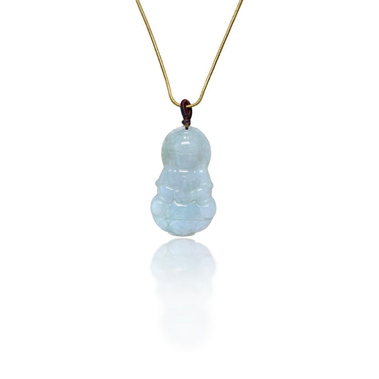 Abundance pendant with Grade A Burma Jade Guanyin Carving
