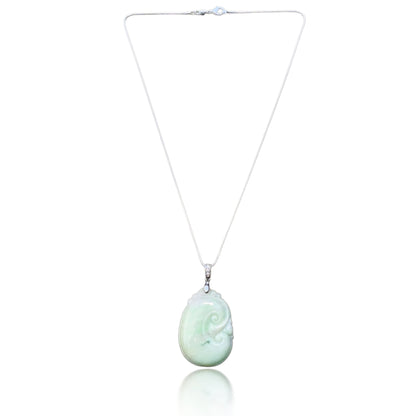 Abundance Pendant with Grade A Burma Jade Ruyi