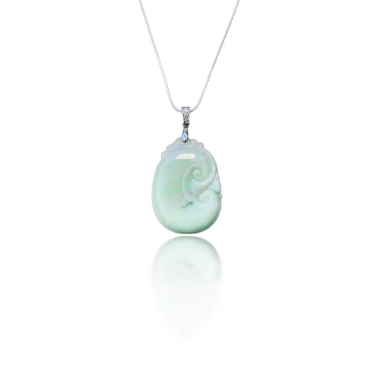 Abundance Pendant with Grade A Burma Jade Ruyi