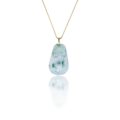 Abundance pendant with Grade A Burma Jade Horse Carving