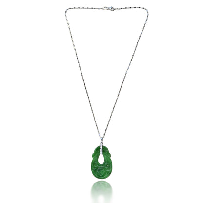 Abundance Pendant with Jade Melon Carving