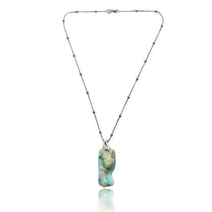 Abundance Pendant with Grade A Burma Jade Goldfish Carving