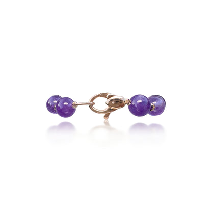Calming Bangle with Amethyst and Burma Green Jade Carving