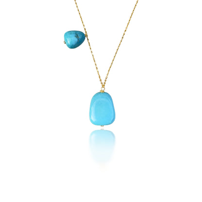 Calming Pendant with Howlite and Gold