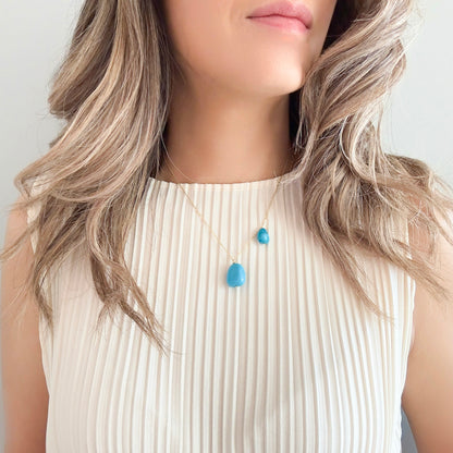 Calming Pendant with Howlite and Gold