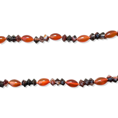 Courage Necklace with Carnelian, Lace Agate and Burma Jade Monkey Pendant