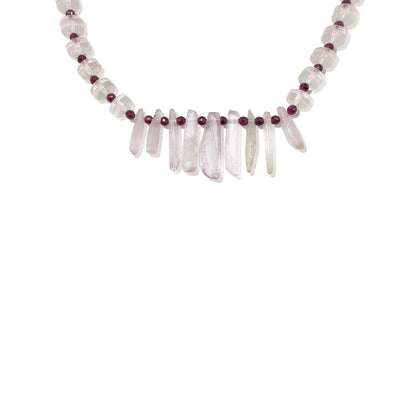 Grace & Tenderness Necklace – Garnet, Kunzite, Rose Quartz & Rose Gold