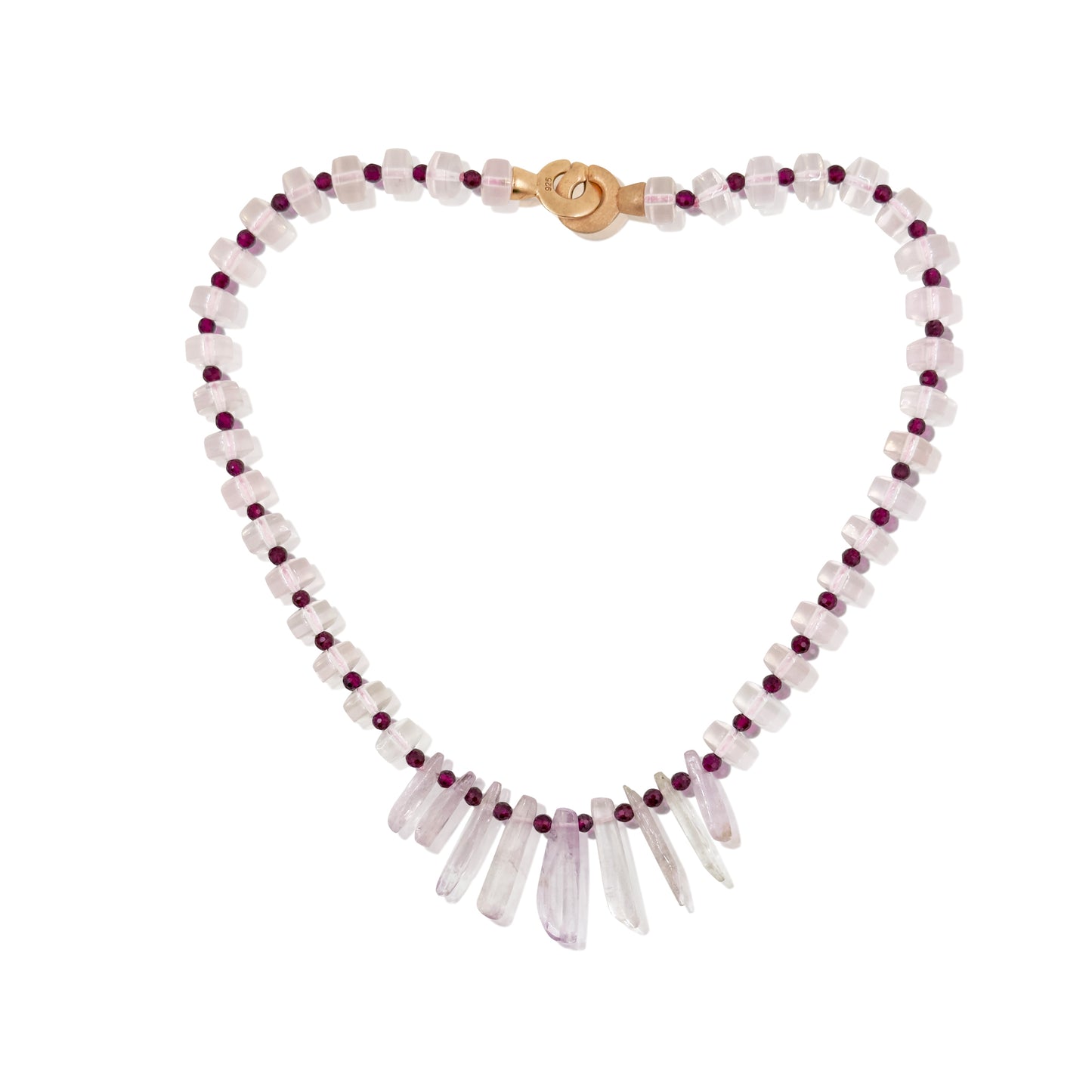Grace & Tenderness Necklace – Garnet, Kunzite, Rose Quartz & Rose Gold