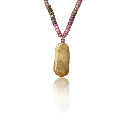 Harmony Necklace with Tourmaline and Pi Xiu Jade Pendant