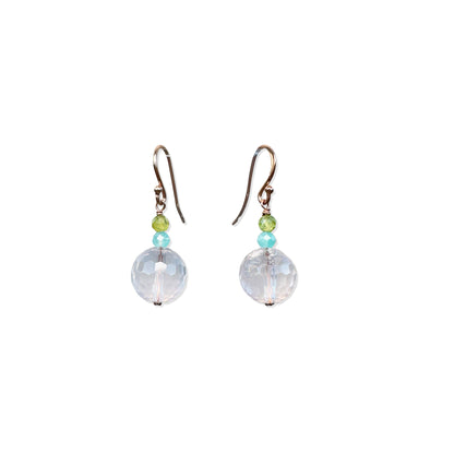 Calm & Joy Earrings – Peridot, Amazonite & Rose Quartz Beads