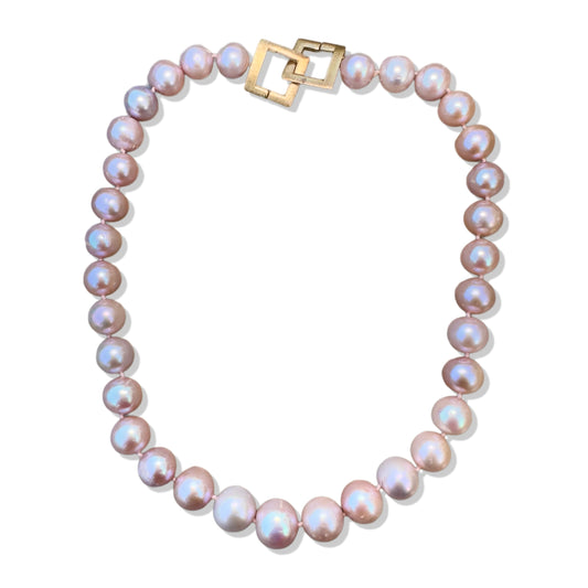 Inner Peace Necklace with Pink Pearl