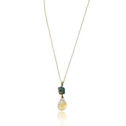 Joy Pendant with Citrine and Pyrite
