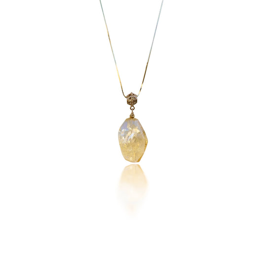 Joy Pendant with Citrine and Gold