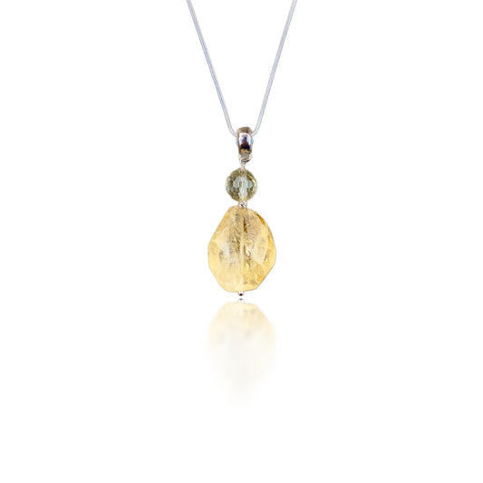 Joy Pendant with Citrine and Smoky Quartz