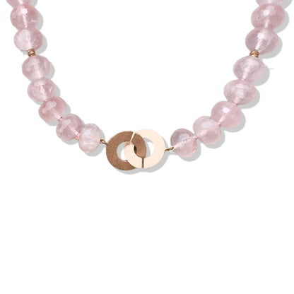 Love Necklace with Rose Quartz