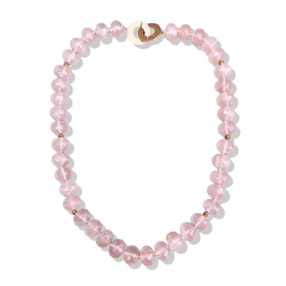 Love Necklace with Rose Quartz