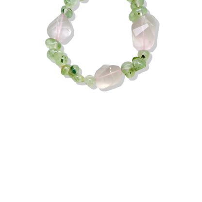 Love Bracelet with Rose Quartz and Prehnite