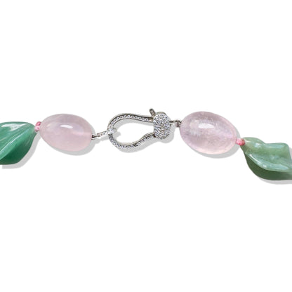 Opportunity Necklace with Green Aventurine and Rose Quartz