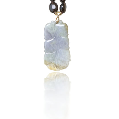 Protection Necklace with Smoky Quartz and Lizard Jade Carving