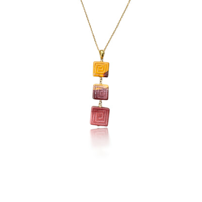 Protection Pendant with Mookaite and Gold