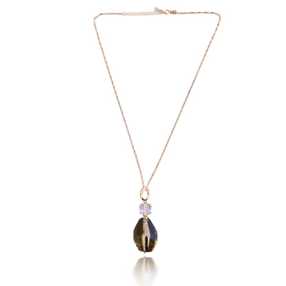 Protection Pendant with Smoky Quartz and Rose Quartz