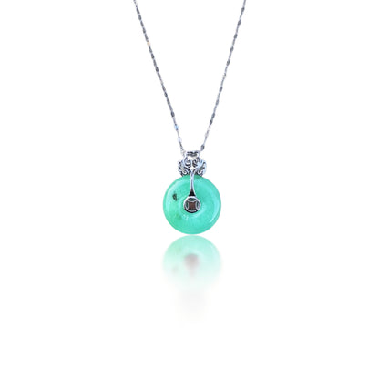 Renewal Necklace with Chrysoprase Donut Ruyi Pendant