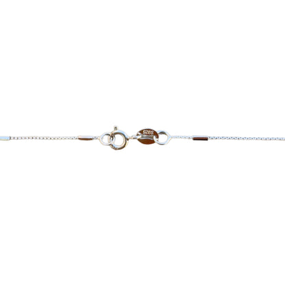 Renewal Pendant with Chrysoprase, Onyx and Silver Chain