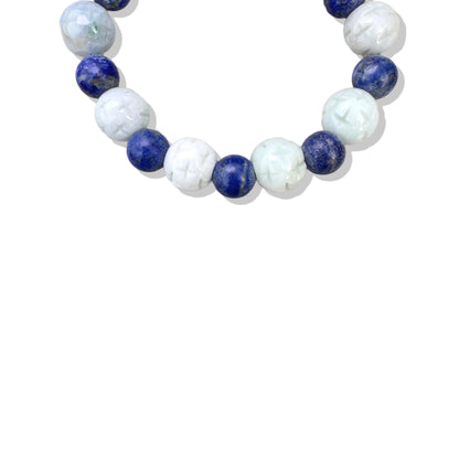 Self-awareness Bracelet with Lapis, Burma Jade and Garnet