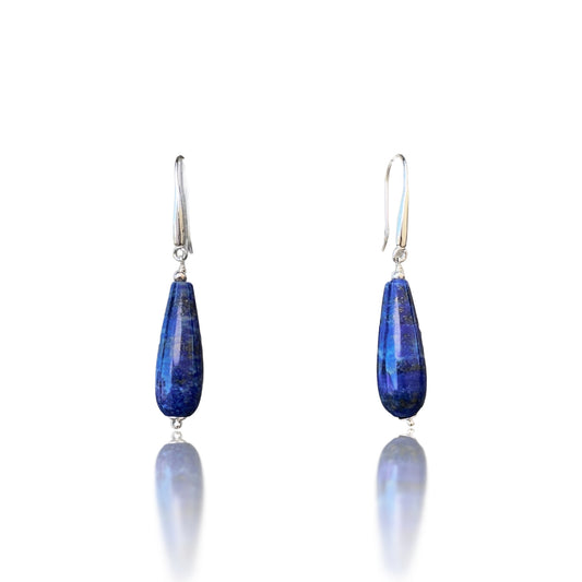 Self‑awareness Earrings with Lapis