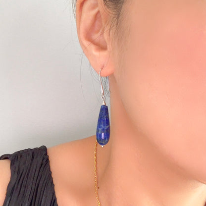 Self‑awareness Earrings with Lapis