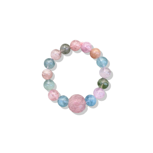Equanimity Bracelet with Mix Beryl and Morganite