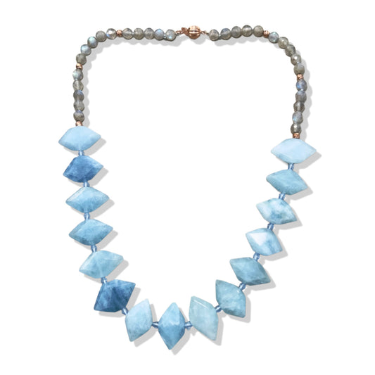 Tranquillity Necklace with Aquamarine and Labradorite