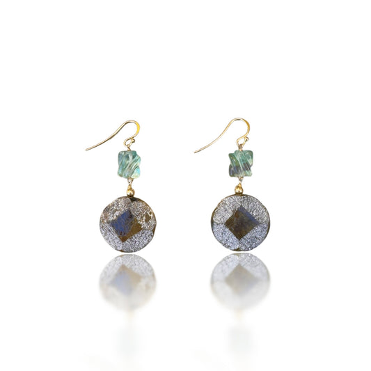 Transforming Earrings with Labradorite and Prehnite