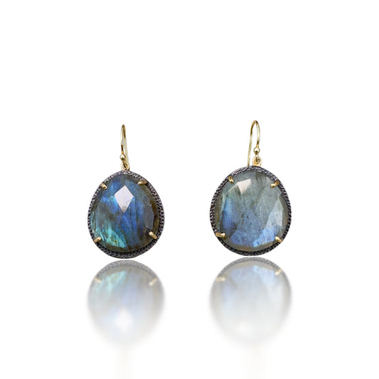 Transforming Earrings with Labradorite and Gold
