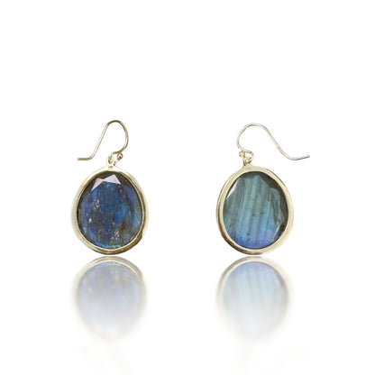 Transforming Earrings with Labradorite and Gold