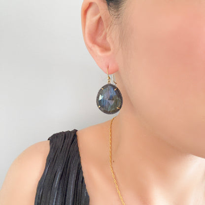 Transforming Earrings with Labradorite and Gold
