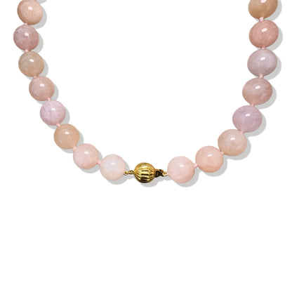 Love Necklace with Morganite and Gold