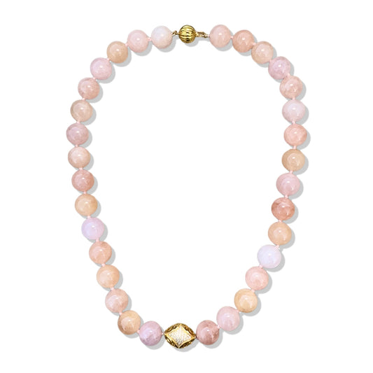 Love Necklace with Morganite and Gold