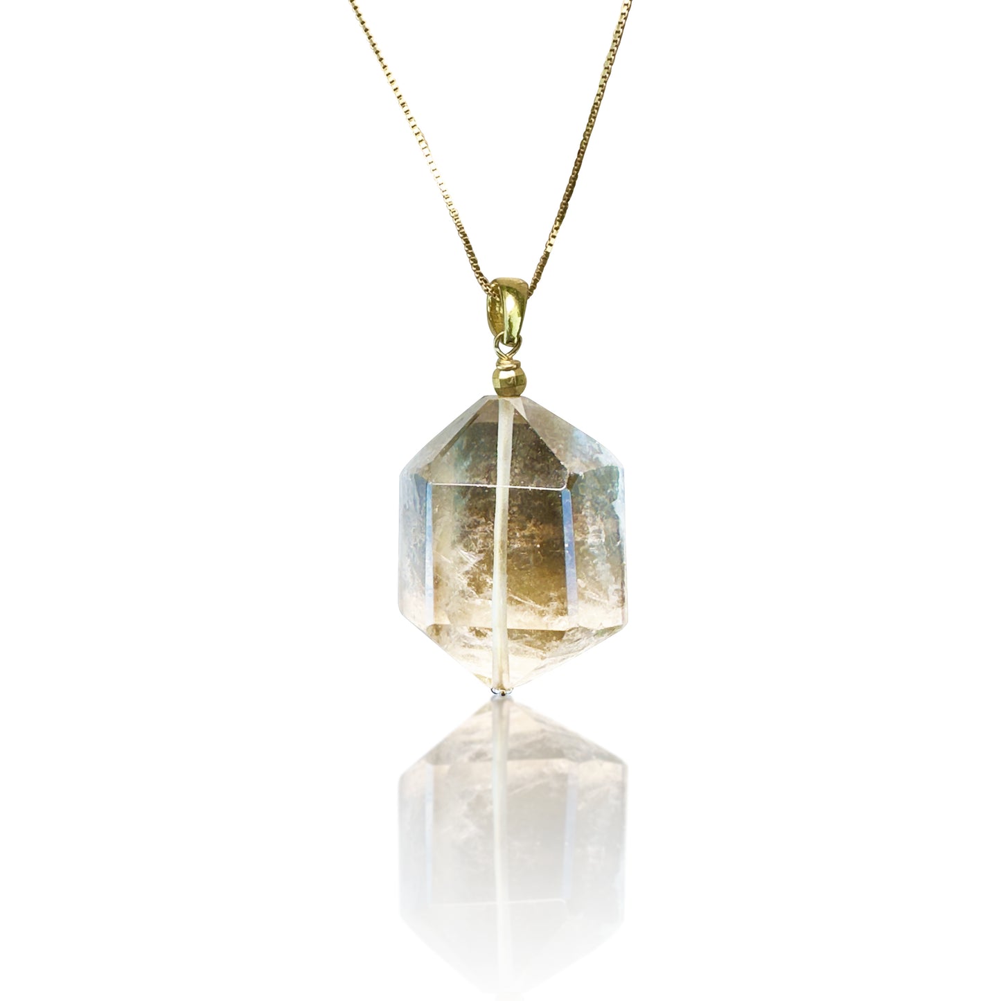 Grounding Pendant – Smoky Quartz & Yellow Gold