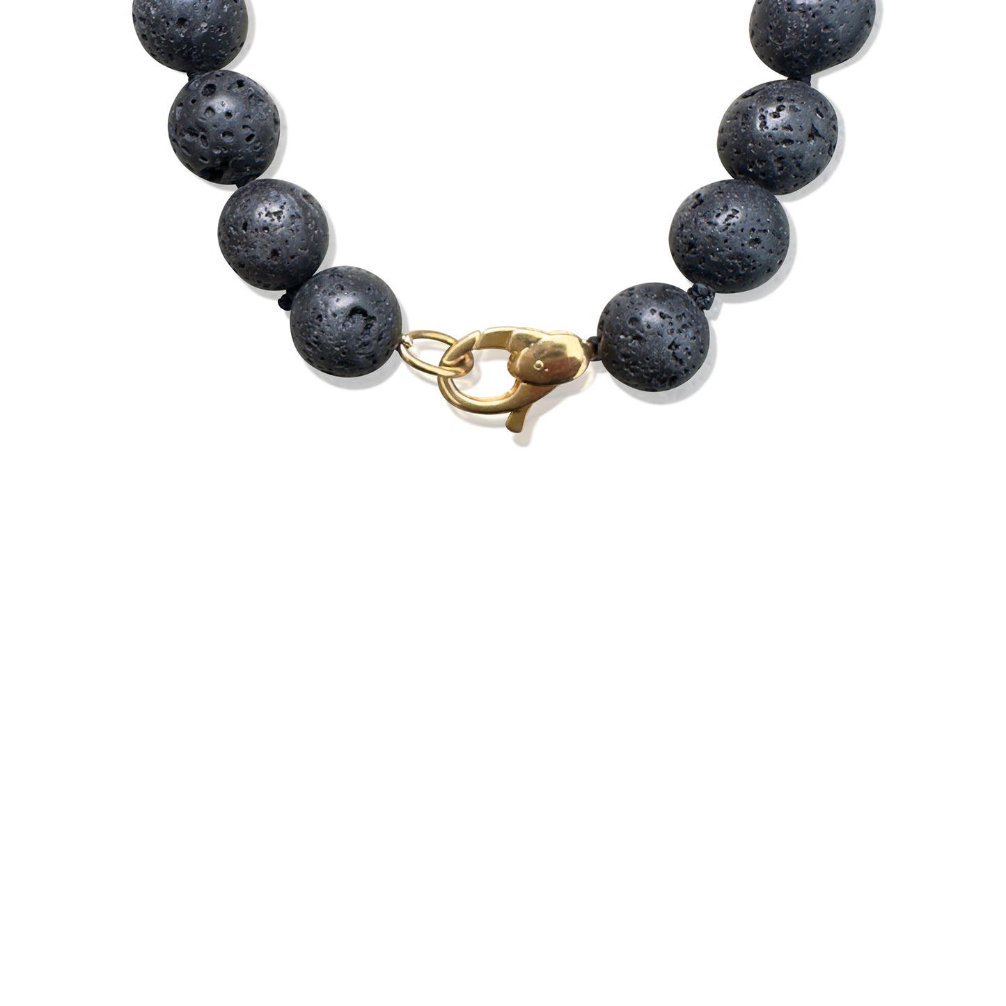 Grounding Bracelet – Black Lava & Yellow Gold