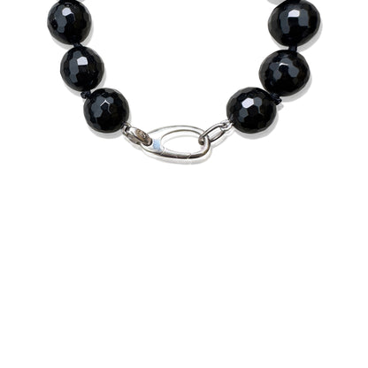 Protection  Bracelet – Black Onyx & Silver cubic zirconia Bead